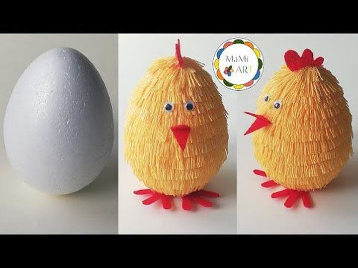 Kurczak ze styropianowego jajka DIY